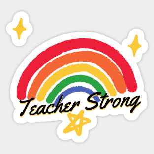 Teacher Strong Back To School In Kindergarten Sticker